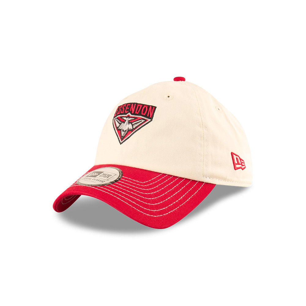 Essendon Bombers Hat - 2025 AFL 2Tone Chrome Contrast Casual Classic Strapback Cap - New Era